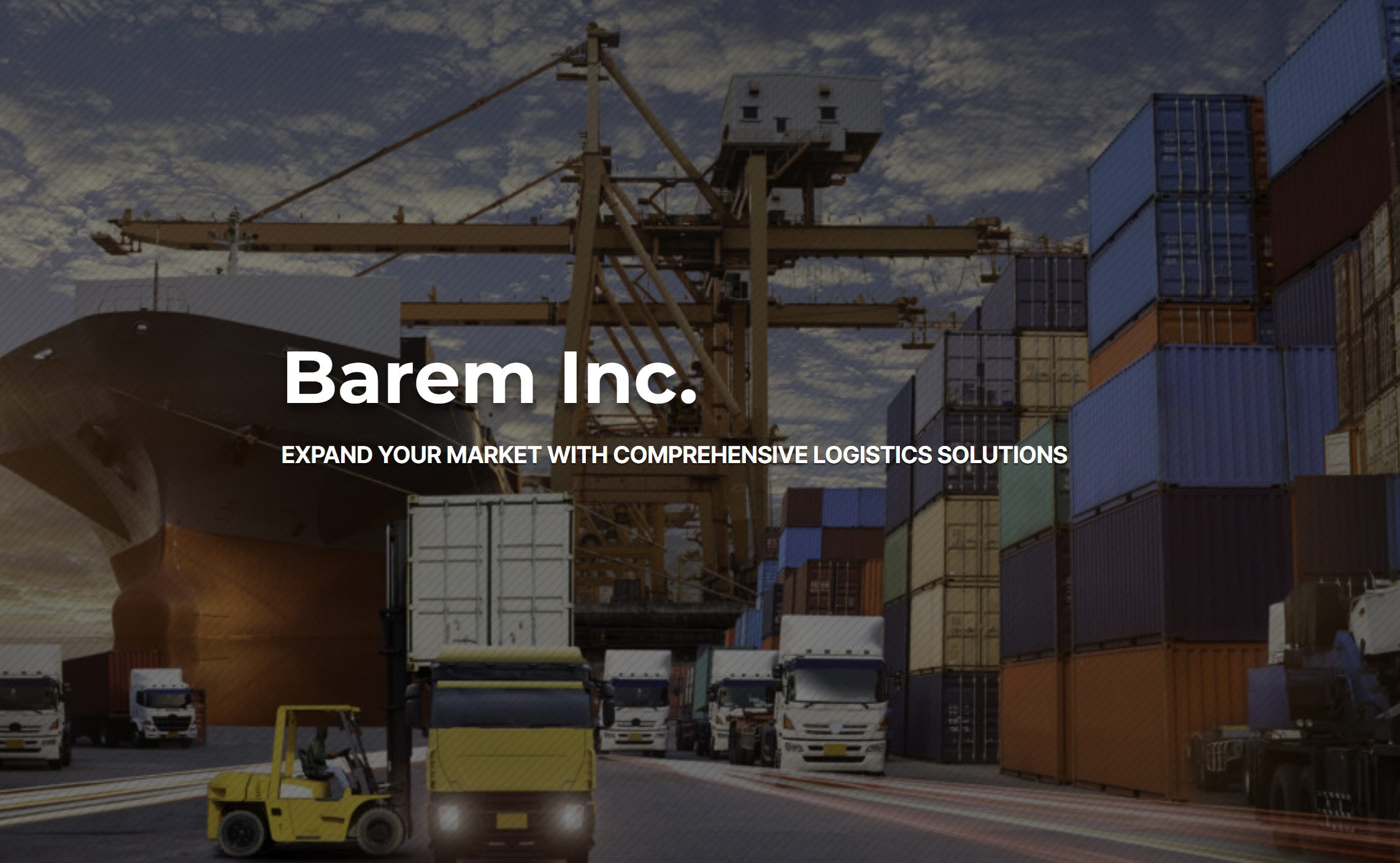 Barem Inc. website — main visual