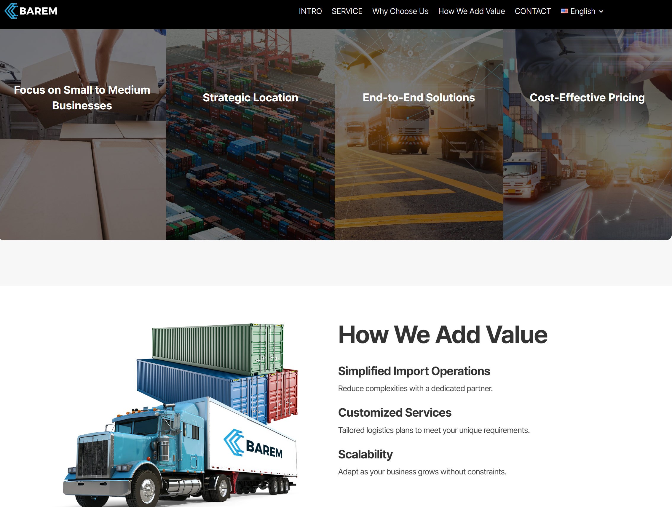 Barem Inc. website — why choose us and how we add value