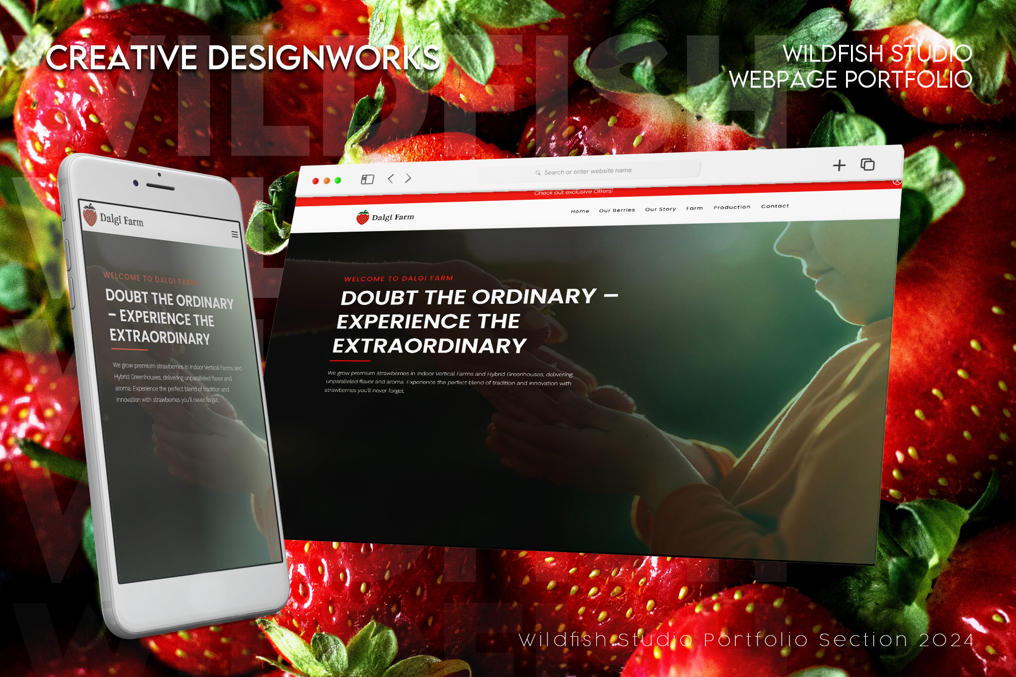 Dalgi Farm website on desktop and phone