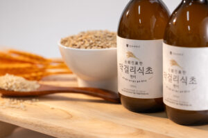 Makgeolli vinegar label close-up
