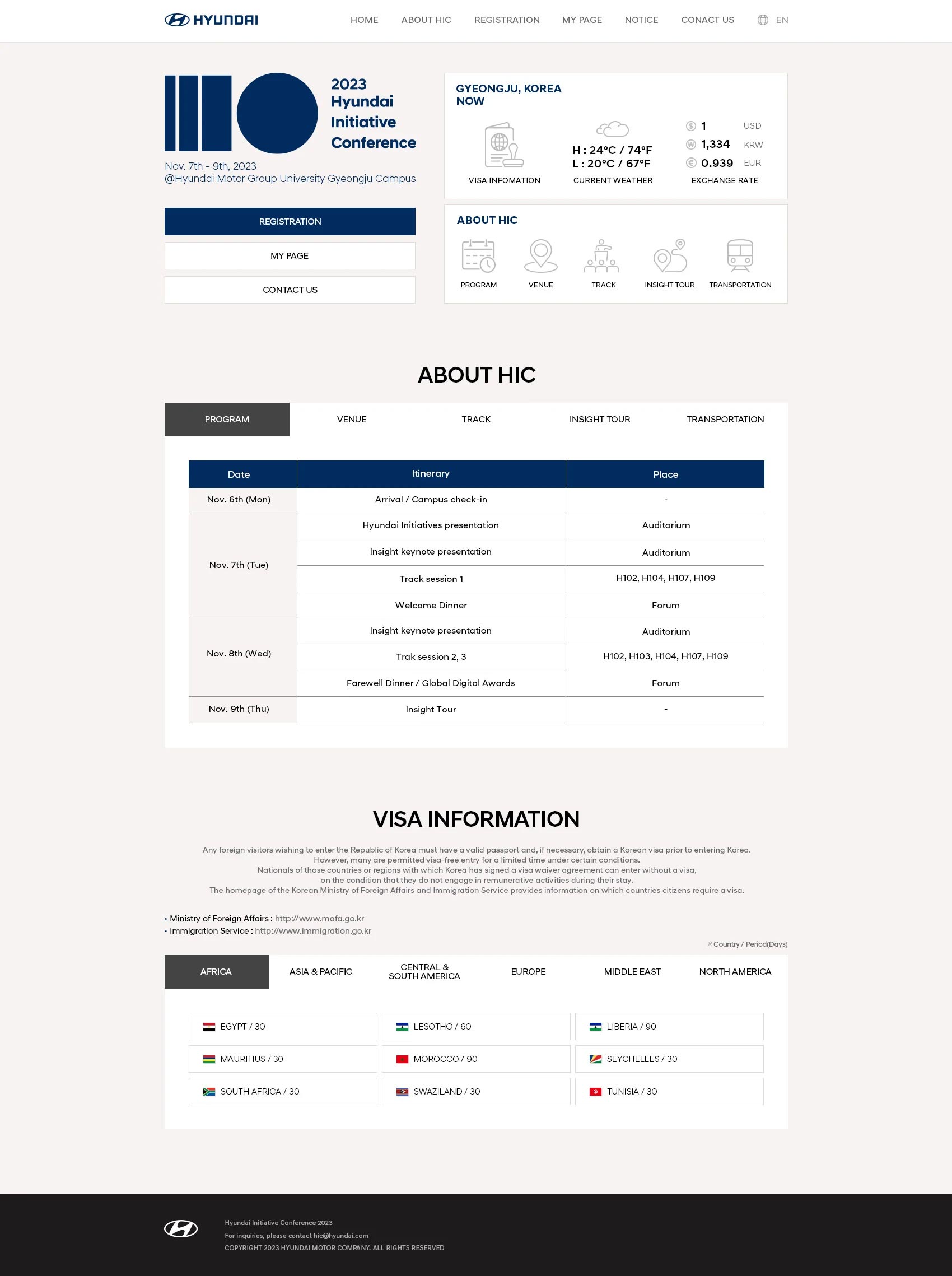 HYUNDAI INITIATIVE CONFERENCE — website