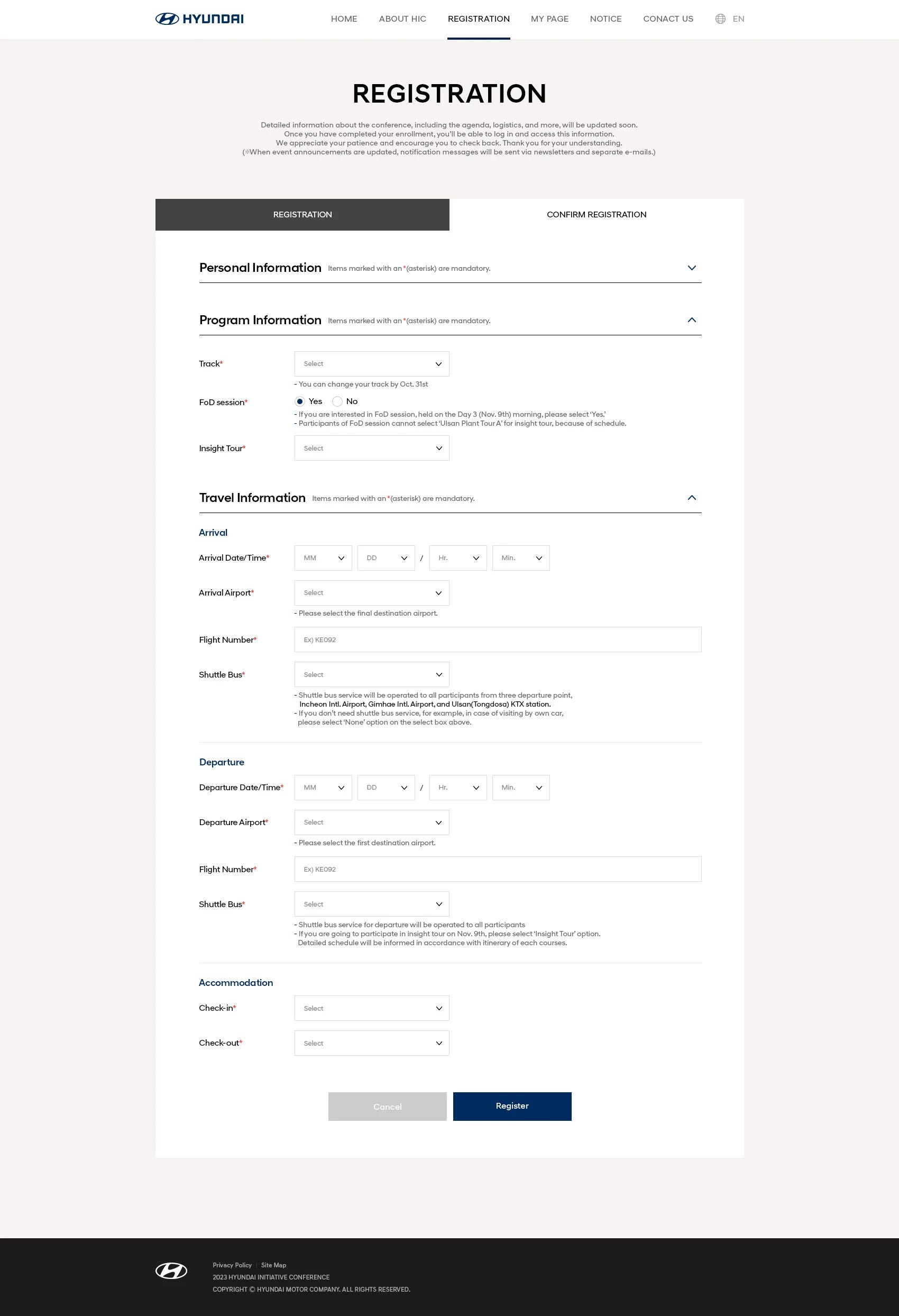 HYUNDAI INITIATIVE CONFERENCE — website